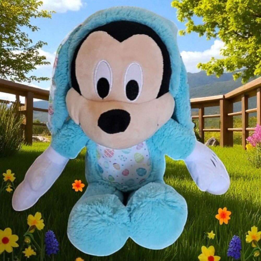Disney Mickey Mouse Easter Bunny plush stuffed character toy soft 16 inches